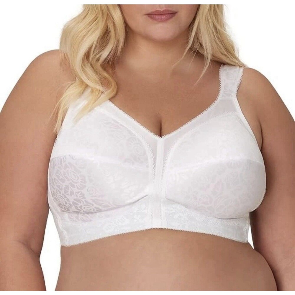 Playtex 18 Hour Bra 4693 White Women's Size 44D Ultimate Shoulder Wirefree NEW